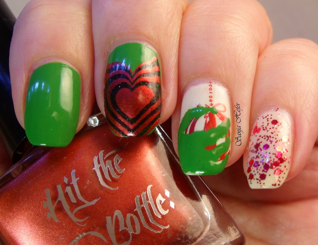 4. "The Grinch" Nail Design Ideas for Christmas - wide 3
