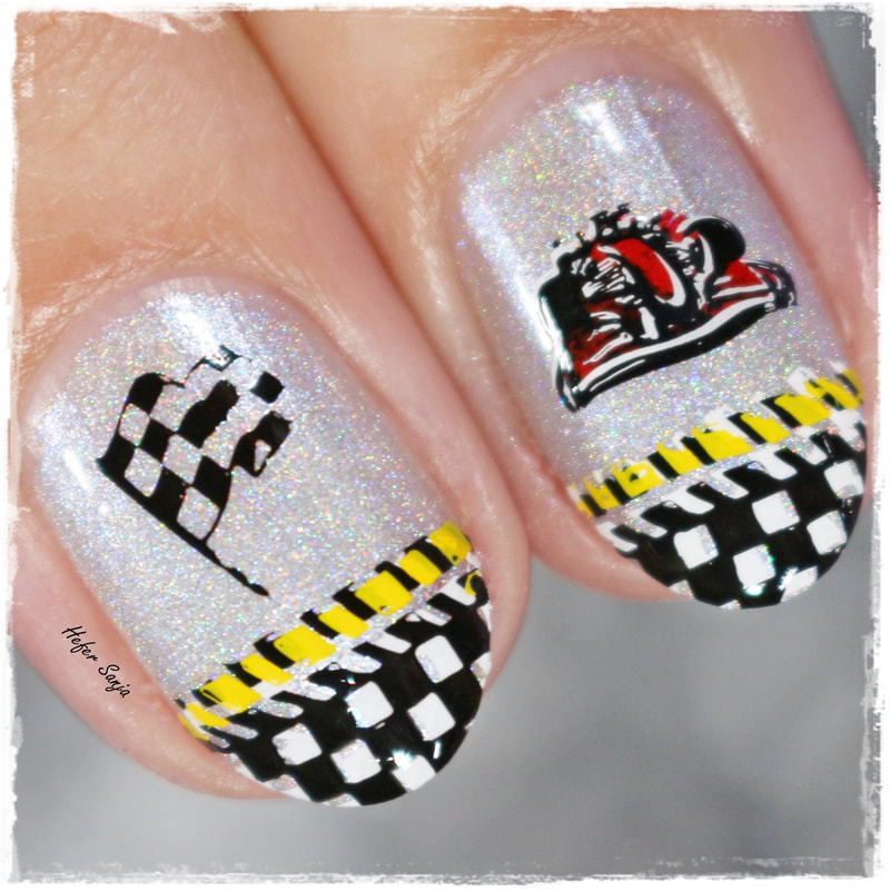 Valentine's “Racing Stripes” Nail Art | Kristin G.'s (kgrdnr) Photo |  Beautylish